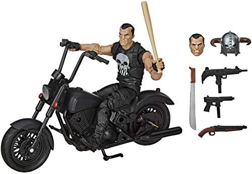 Marvel Hasbro Legends Series 6-inch Collectible Action Figure The Punisher Toy and Motorcycle, Premium Design and 7 Accessories