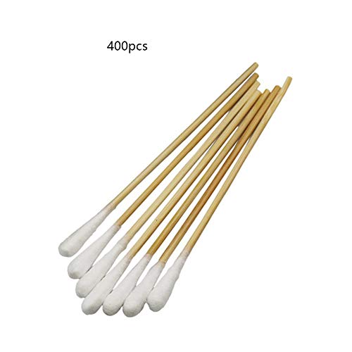 BlackEdragon Absorbent Cotton Swab 12Cm Sterile Disposable Single-Head Cotton Swab Stick Soft And Absorbent Round Head Swab 400 Pcs