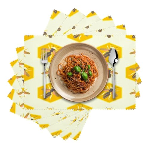 Sets de table lavables tissu Oxford anti-tache et isolant thermique x4 - 3
