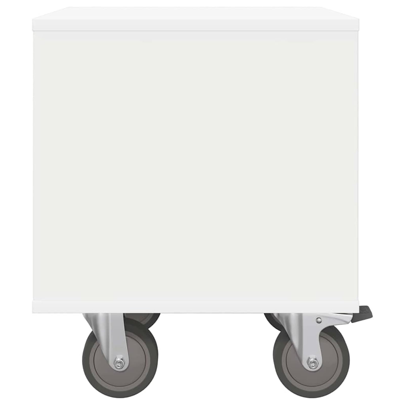 Nachttisch Weiß 40,5x40x48 cm Holzwerkstoff | Modernes rechteckiges Design, stabile Holzwerkstoff-Konstruktion, viel Stauraum, einfache Pflege mit feuchtem Tuch