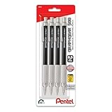 Pentel GraphGear 500 Mechanical Drafting Pencil, (0.5mm), Fine Line, Black Barrel, Pack of 4 (PG525BP4A)