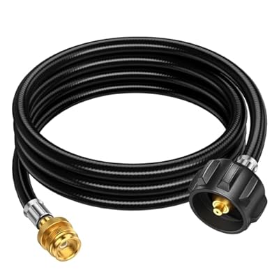 Alloxity 8FT Propane Hose Adapter 1lb to 20lb, Propane Tank Hose with QCC1/Type1 for 5-40lb Propane Tanks, Propane Adapter Hose with CGA600 Connection for Weber Q Grill/Coleman Camp Stove/Buddy Heater