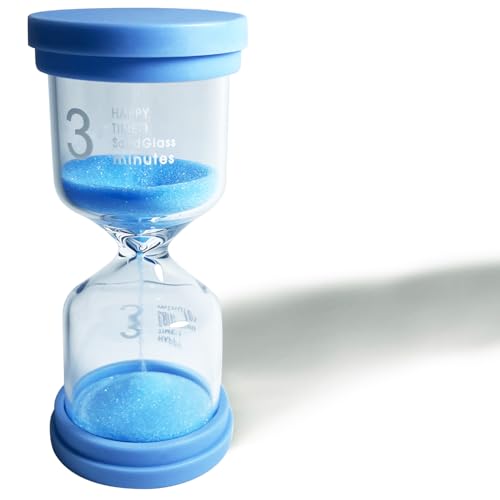 Reloj de arena para niños coloridos relojes de arena temporizador de arena 3 minutos de cepillado de dientes indicador de tiempo reloj relojes de arena cristal temporizador aula juego cocina hogar