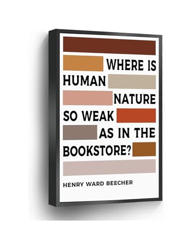 Cuadro en lienzo con frase de Henry Ward Beecher para decorar la oficina o el hogar de 20x30 cm