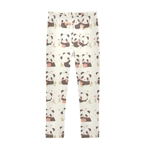 KLL Chinese Panda Cute Cartoon Toddler Girls' Active Leggings Fashion Full Length Pants Exercise