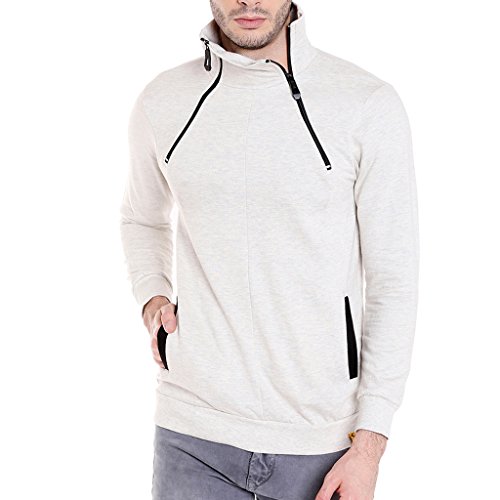 Image of Campus Sutra Men' Regular Fit Sweatshirt with Hoodie for Winter Wear | Full Sleeve |Cotton Sweatshirt | Casual Sweatshirt for Men | Western Stylish Sweatshirt for Men