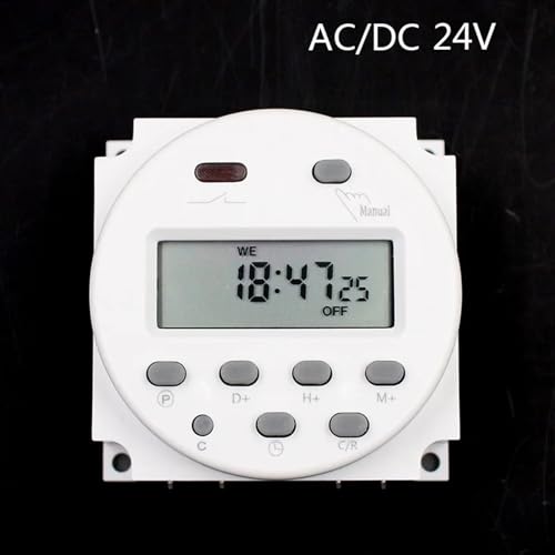 Time switch relais programmable DC24V pour éclairage de jardin