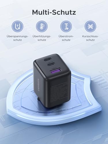 UGREEN USB C Ladegerät 30W, 3-Port GaN Netzteil, PD iPhone Chrager – Ansicht 5