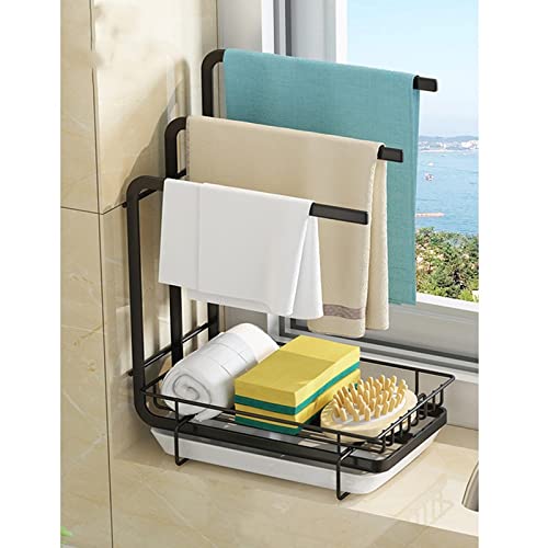 Torchon éponge égouttoir rack rangement avec base de séchage rapide épais - 5