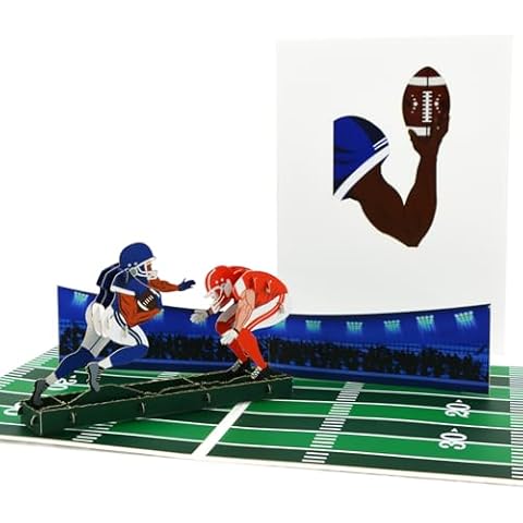 Fassory 3D Pop Up American Football Card Cover