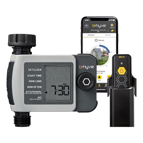 Image of Orbit 24516 B-hyve XD 1-Port Smart Hose Watering Timer with Wi-Fi Hub | App Controlled Single Outlet Irrigation Timer, Smart WeatherSense Auto Watering, Weatherproof Battery Powered