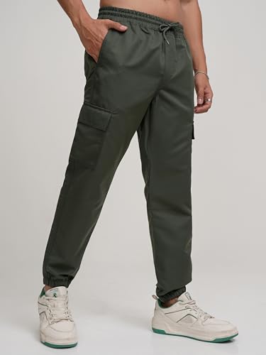 Image of Highlander Men's Cargo Jogger Trousers| Utility Pockets | Trouser for Men | Men Trousers