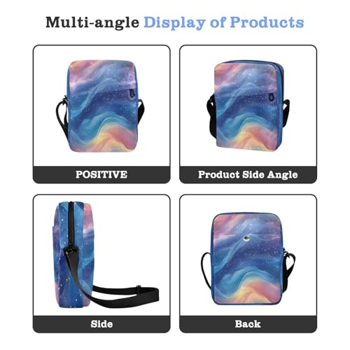small messenger bag for men Small Crossbody Bags For Women Lady Shoulder Handbags Adjustable Strap for business business- Beauty Pink Royal Blue Rainbow4