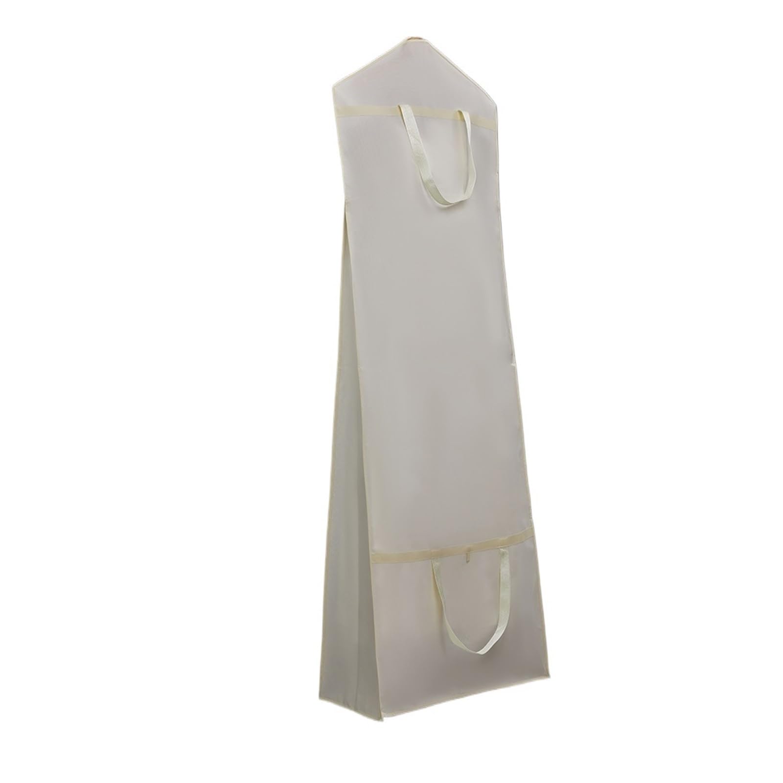Bolsa de almacenamiento for vestidos novia tela no tejida engrosada, doble propósito, duradera, con cremallera completa, funda protectora for para Trajes, Abrigos(Beige)