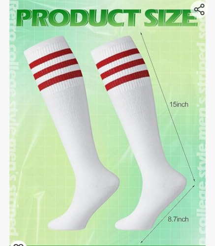 C&A COLLECTION Classic white strip Tube sports socks 13x15 (4 pairs)3