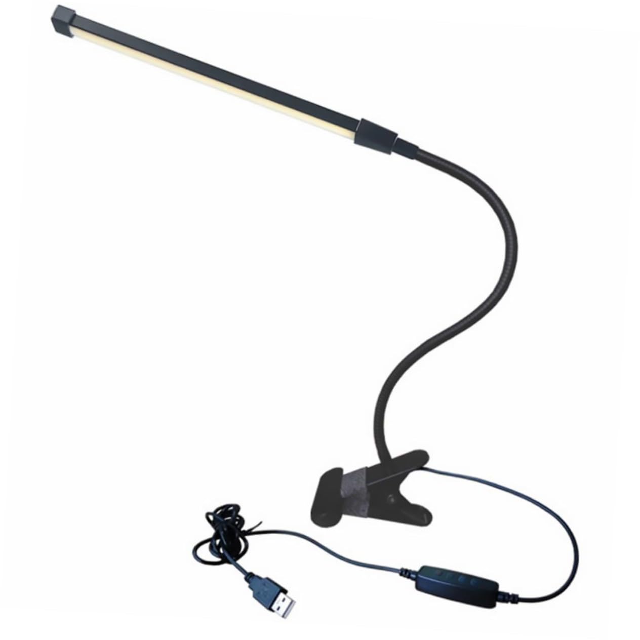 2 Pièces Lampe de Bureau LED Clip USB Réglable Niveaux Dimmable Lecture Protection des Yeux pour Chambre et Bureau