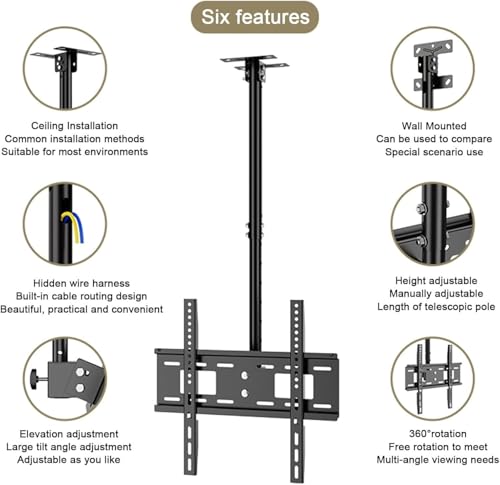 Support de plafond TV inclinable : la solution aux murs fragiles et salons encombrés - 5