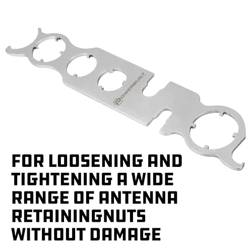 Powerbuilt 2-in-1 Antenna Wrench – Multi-Size Antenna Bezel Nut & Mast Removal Tool for Cars, Fits Most Domestic Autos & Import Vehicles – 6 Size Options for Easy, Damage-Free Removal - 643155GCT by Powerbuilt - Image 3