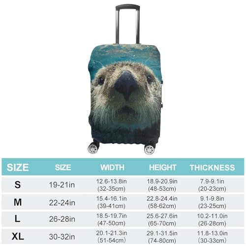 Luggage Cover Elastic Suitcase Cover Protector Washable Travel Baggage Covers Sea Otter Luggage Covers Carry On Luggage Protector Anti-scratch 19-32 Inch XL2