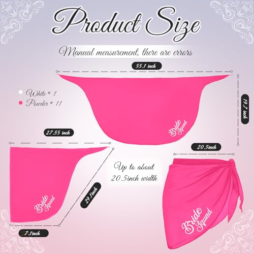 Jiuguva Bride Bikini Cover up Bridesmaid Sarong Women Bathing Suit Wrap Bride Wedding Swimwear Chiffon2