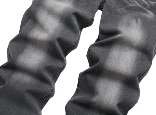 Image of QIMYUM Men's Wide-Leg Baggy Flex Jeans Relaxed Loose Fit Long Denim Pants