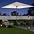 Best Choice Products 9ft Deep Square Solar Powered LED Lighted Patio Umbrella w/Faux Wood Texture, UV-Resistant Fabric, Hand Crank - Ivory