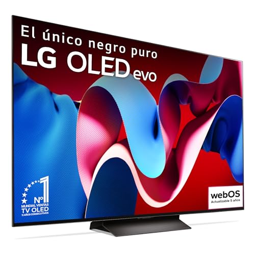 LG OLED65C44LA, 65', OLED 4K, Serie C4, 3840x2160, Smart TV, WebOS24, Procesador a9, Dolby Vision, Dolby Atmos, TV Gaming, 144 Hz, AMD FreeSync, Negro
