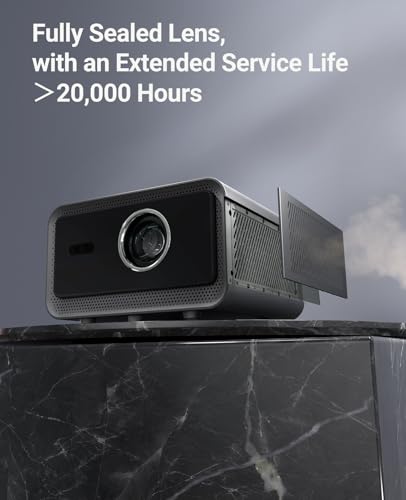 Image of 【Native 1080P & Auto Focus】Mini Projector with WiFi and Bluetooth, 800Ansi Brightness, Support 4K HD, Portable Movie Projector, Auto Keystone Correction, Compatible with Smartphone, Laptop, HDMI, USB