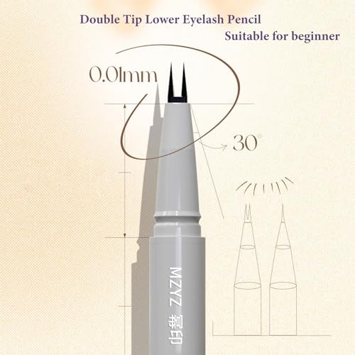 Black Double Tip Lower Eyelash Pencil,Waterproof Eyelash Mascara,Extra Long Thick & Voluminous Lash Mascara Long Lasting, Waterproof & Smudge-Proof,Natural Eye Makeup (01 black) - Image 4