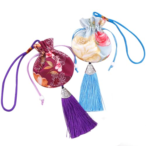 25 Bolsas de Seda China Bordada para Regalos y Joyería miniatura 3