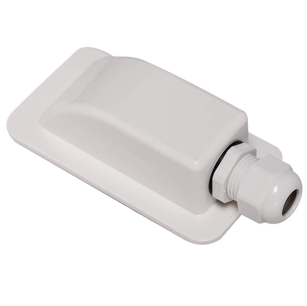 Solar Single Cable Entry Gland, 1 Piece White Solar Photovoltaic Bracket Curved Cable Connector for Cable Types 2.5mm² to 6mm²