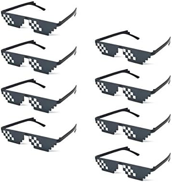 Onnea fashion 8 Pack Thug Life Glasses, Deal with it Glasses Swag Glasses Pixelated Glasses