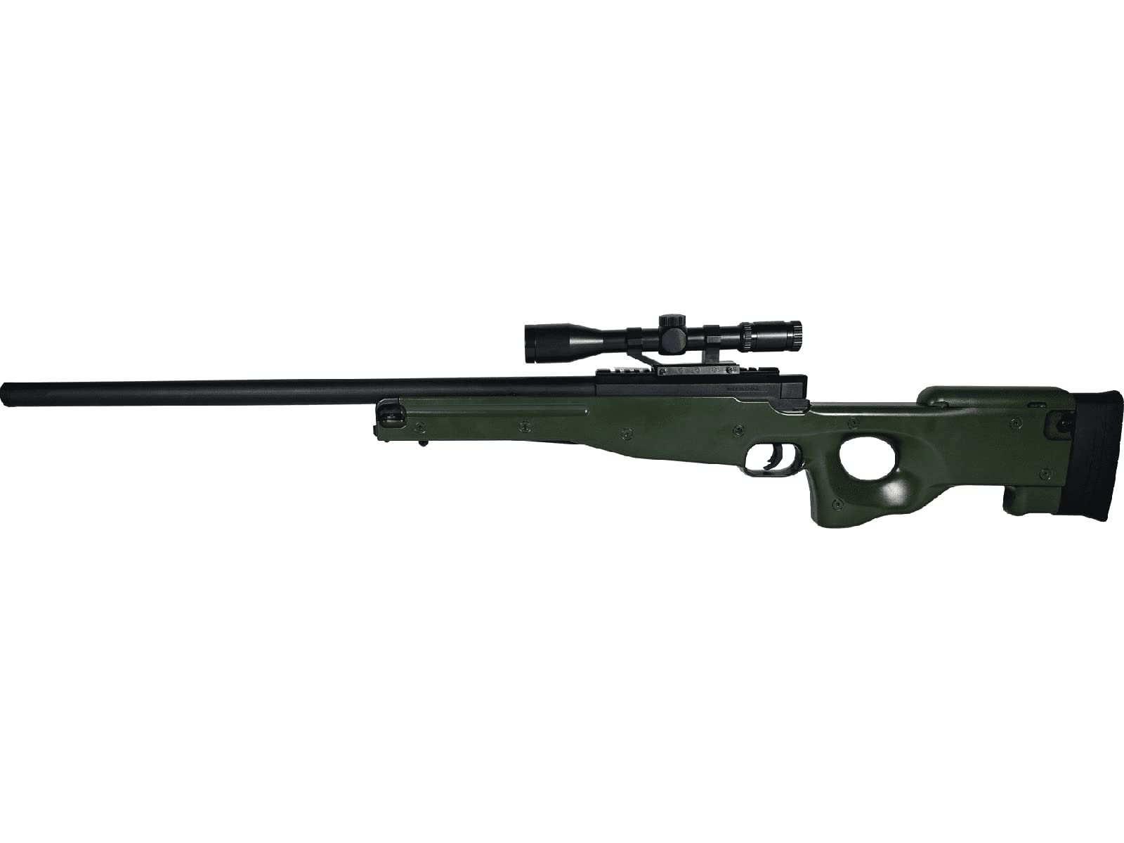 CYBERGUN Fucile Airsoft Mauser SR/Modello a molla/Colori: verde OD e nero/Potenza 1 Joule