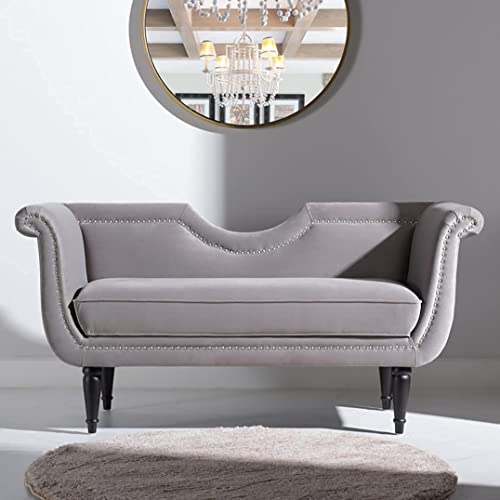 Image of Luxury Velvet 2 Seater Chaise Lounge Sofa - Tufted Chesterfield Modern Couch with Button Tufted Back Elegant Lounge Couch for Living Room, Bedroom, Office