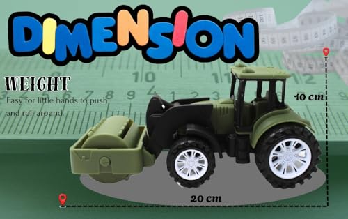 Image of Friction Powered Bulldozer Toy for Kids Toddlers Boys Girls | Push and Go Construction Loader Vehicle Truck | Building Machine Play Toy Age 3+ | BIS Certified | NeoKiddo (Green)