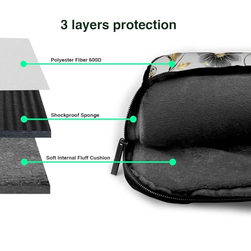 Maletín para portátil impermeable 14 pulgadas con asa y correa miniatura 5