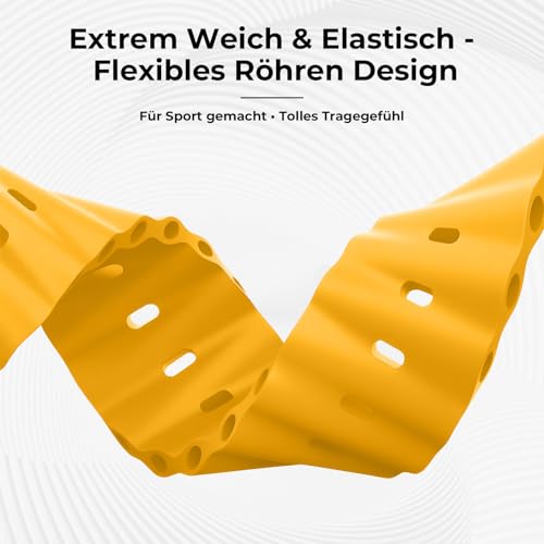 NUKELOLO 2 Pack Ocean Strap Compatible with Apple Watch Ultra 3 2 1 49mm, Sport Bands 46mm 45mm 44mm Men Women, Silicone Band for iWatch Series 11 10 9 8 7 6 5 4 3 2 1 SE3, Black/Yellow