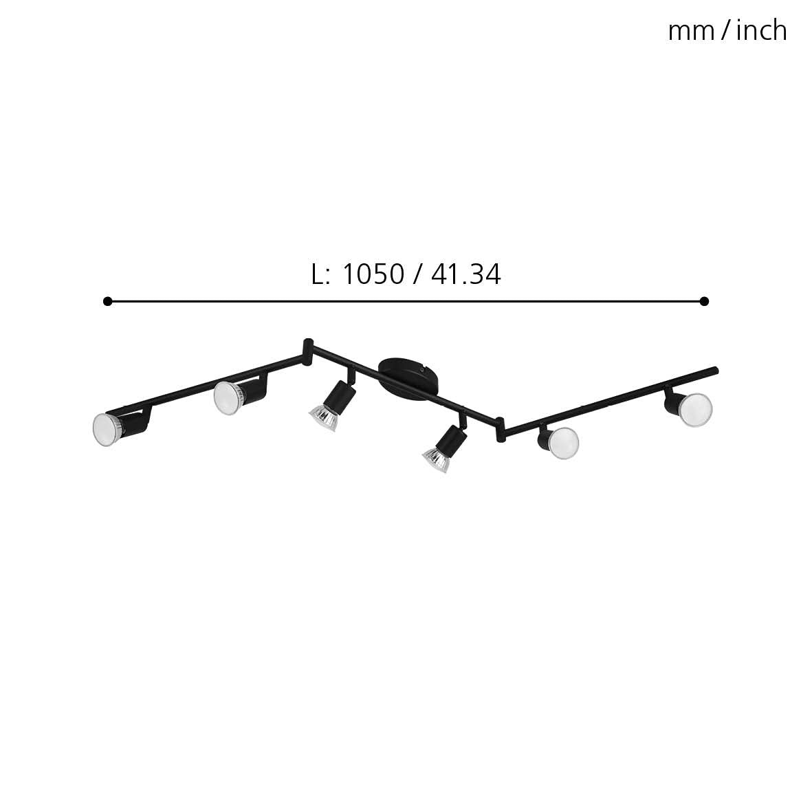 EGLO LED-plafondlamp Buzz-LED met 3 spots, lamp plafond van zwart EGLO LED-plafondlamp Buzz-LED met 3 spots, lamp plafond van zwart