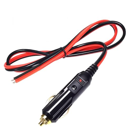 Câble De Prise Mâle Pour Allume-Cigare 12V, Avec Fusible 15A, Longueur 2M, Fil Cuivre 16 AWG 1,31 Mm², Rallonge Allume Cigare Pour Voiture, Camping-Car,...