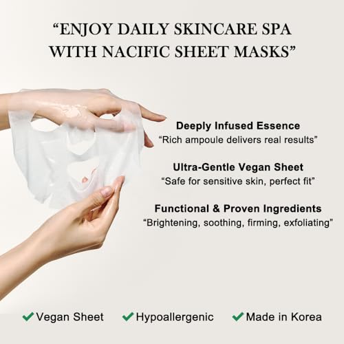 KOSBEAUTY NACIFIC Face Masks Skincare Korean – Premium 10-Sheet Variety Pack for Ultimate Skin Nourishment – Hyaluronic Acid, Ceramide & Vitamin-Infused for All Skin Types - Image 4
