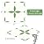 MORCART 8" x 8" Peel and Stick Floor Tile, Vinyl Flooring Waterproof, Green DIY Flooring for Bathroom, Kitchen, Fireplace, Pet House, Stairs, Bedrooms, Wall 20 Sheet