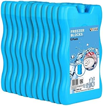STERUN Freezer Blocks Family Pack Reusable - Keeps Food and Drink Cooler for Hours Ice Blocks for Lunch Boxes Outdoor Picnic, Camping