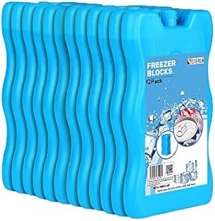 STERUN Freezer Blocks Family Pack Reusable - Keeps Food and Drink Cooler for Hours Ice Blocks for Lunch Boxes Outdoor Picnic, Camping