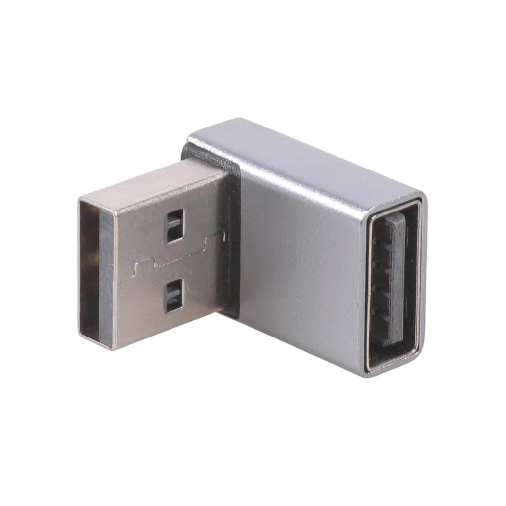 Tsophreniq USB3.0 Male to Female 90 Degree Right Angled Extension Adapter USB Connector Data Sync Extension for Laptop USB