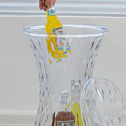 Table d'appoint pour petit espace avec tabouret et rangement - 3