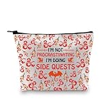 BDPWSS RPG ゲーマーギフト I'M Not Procrastinating I'M Doing Side Quest おもしろドラゴンゲーマー メイクアップバッグ ドラゴンマスターギフト, サイドクエストバッグ。, ファッション。