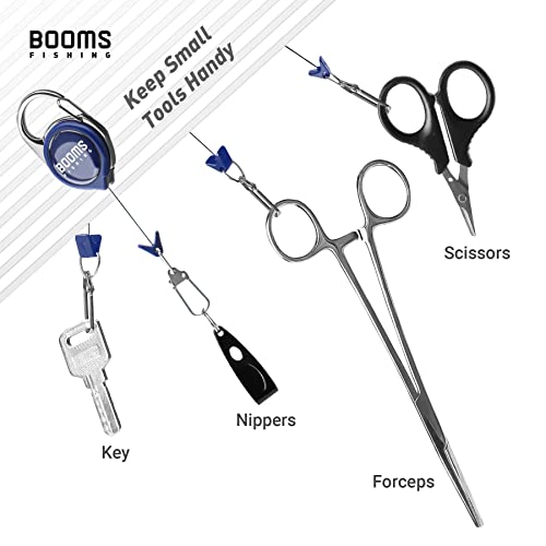 Image of Booms Fishing FF3 7 PCS Fly Fishing Tools Kit, Fishing Knot Tool and Line Clipper Retractor, Magnetic Net Release with Lanyard, Fly Fishing Tippet Spool Holder, Hook Remover Forceps