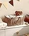 Blissful Diary Baby Diaper Caddy Organizer, Stylish Storage Basket for Newborn Essentials and Diaper Station, Gift for Baby Shower and Registry Must-Have, Mocha Brown