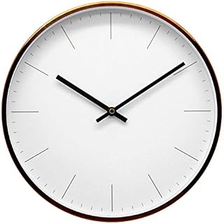 COMODO CASA Wall Clock- Metal Frame-Glass Cover-Non Ticking-Quartz Sweep-Silent 12 inch Wall Clocks