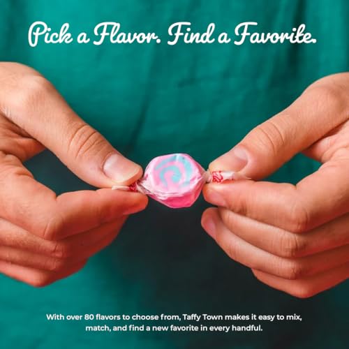 Taffy Town Saltwater Taffy, Assorted (5lb Bag) | Bulk Individually Wrapped, Whipped, Gourmet Nougat-Style Candy, Soft & Delicious, Party good Candies, Nut Free, Gluten Free - image 5